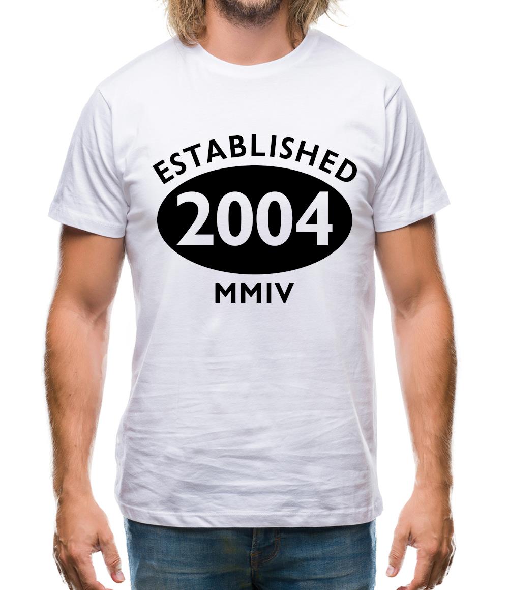 Established 2004 Roman Numerals Mens T-Shirt
