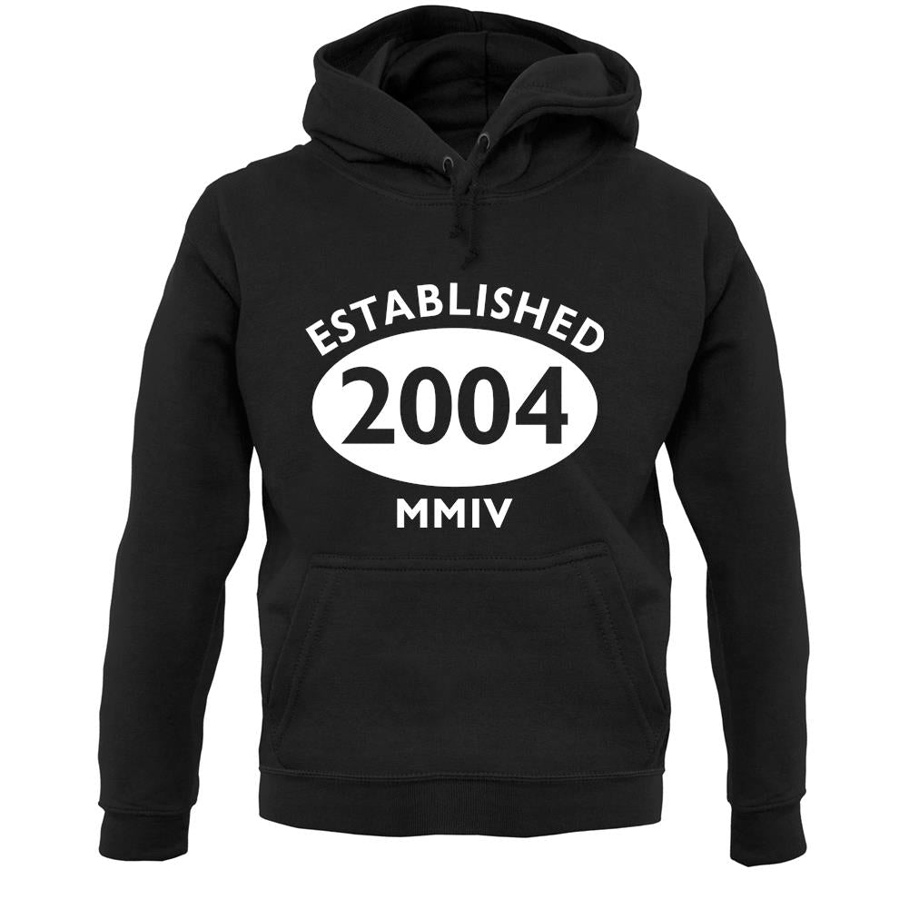 Established 2004 Roman Numerals Unisex Hoodie