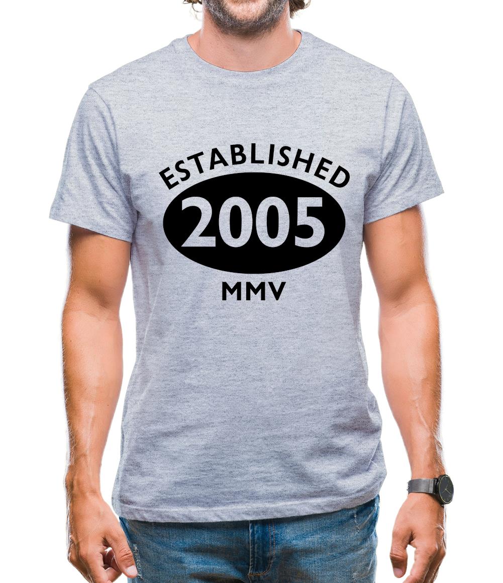 Established 2005 Roman Numerals Mens T-Shirt