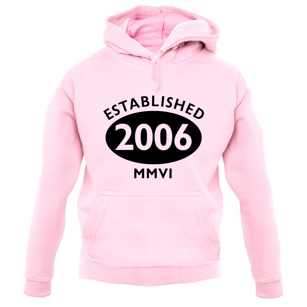 Established 2006 Roman Numerals unisex hoodie