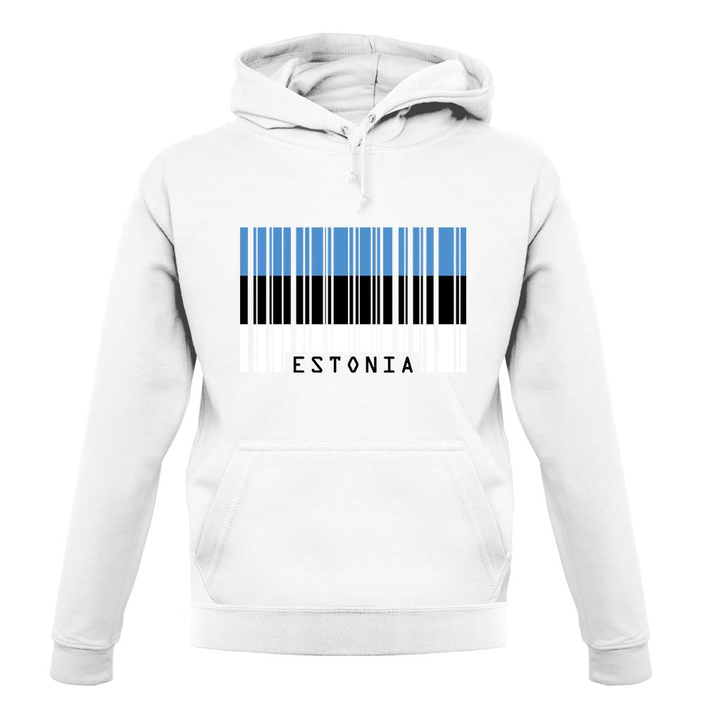 Estonia Barcode Style Flag unisex hoodie