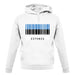 Estonia Barcode Style Flag unisex hoodie