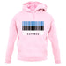 Estonia Barcode Style Flag unisex hoodie