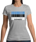 Estonia Barcode Style Flag Womens T-Shirt