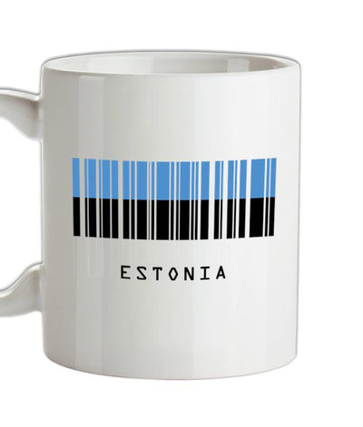 Estonia Barcode Style Flag Ceramic Mug