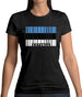 Estonia Barcode Style Flag Womens T-Shirt
