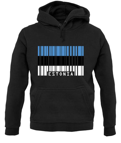 Estonia Barcode Style Flag unisex hoodie