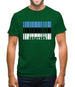 Estonia Barcode Style Flag Mens T-Shirt