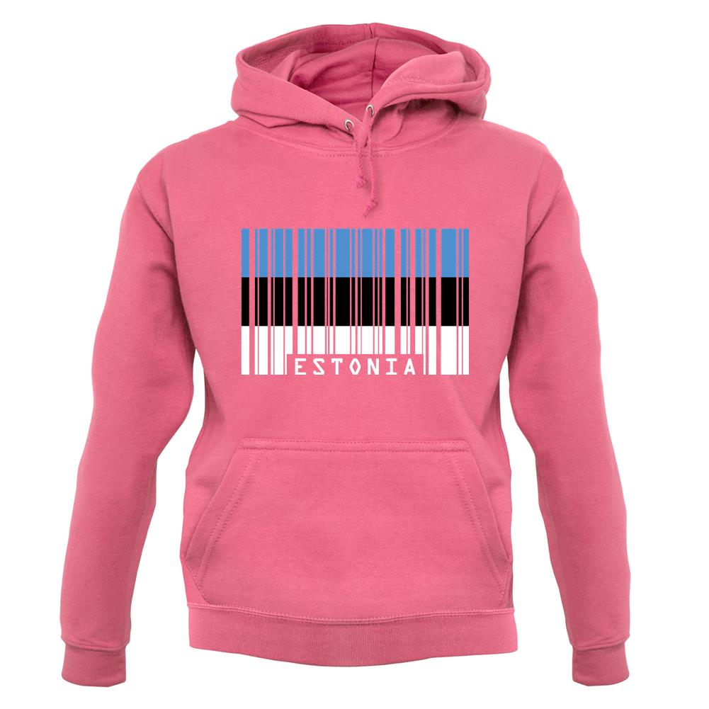 Estonia Barcode Style Flag unisex hoodie