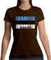 Estonia Barcode Style Flag Womens T-Shirt