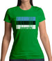 Estonia Barcode Style Flag Womens T-Shirt