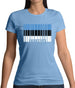 Estonia Barcode Style Flag Womens T-Shirt
