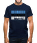 Estonia Barcode Style Flag Mens T-Shirt