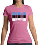 Estonia Barcode Style Flag Womens T-Shirt
