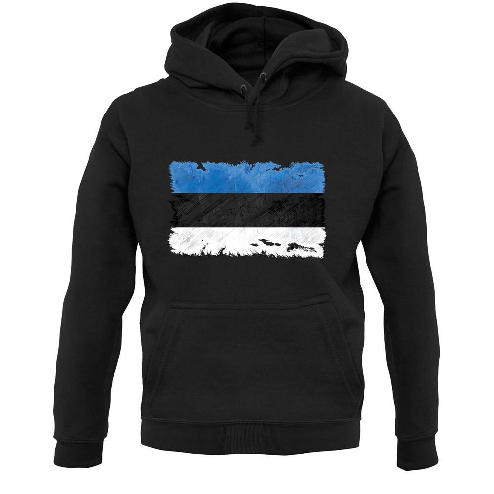 Estonia Grunge Style Flag Unisex Hoodie