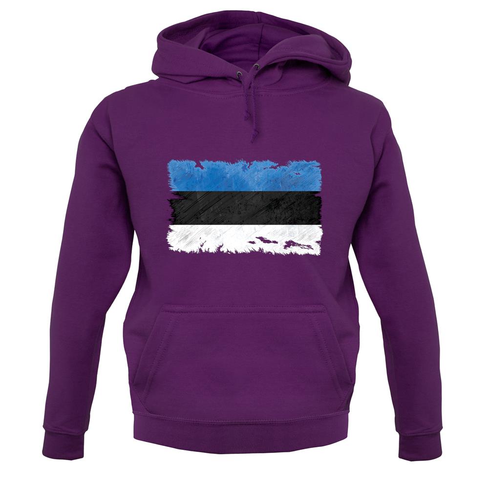 Estonia Grunge Style Flag unisex hoodie