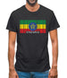 Ethiopia Barcode Style Flag Mens T-Shirt