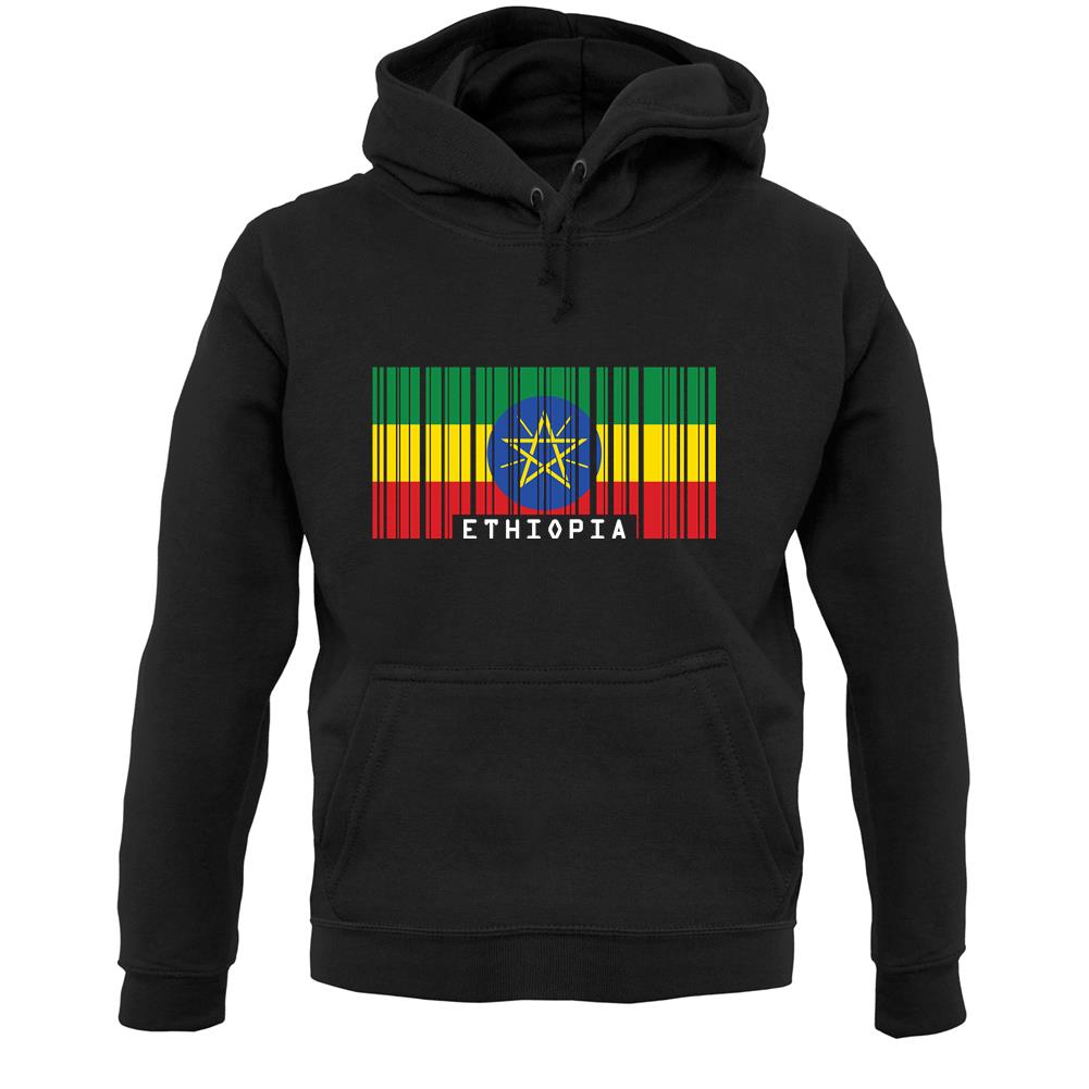 Ethiopia Barcode Style Flag Unisex Hoodie