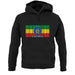 Ethiopia Barcode Style Flag unisex hoodie