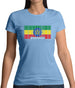 Ethiopia Barcode Style Flag Womens T-Shirt