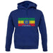 Ethiopia Barcode Style Flag unisex hoodie