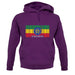 Ethiopia Barcode Style Flag unisex hoodie