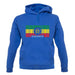 Ethiopia Barcode Style Flag unisex hoodie