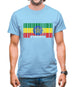 Ethiopia Barcode Style Flag Mens T-Shirt