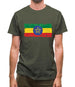 Ethiopia Grunge Style Flag Mens T-Shirt