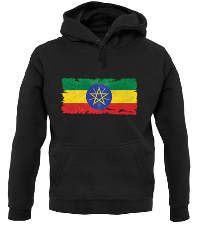 Ethiopia Grunge Style Flag unisex hoodie