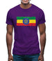 Ethiopia Grunge Style Flag Mens T-Shirt