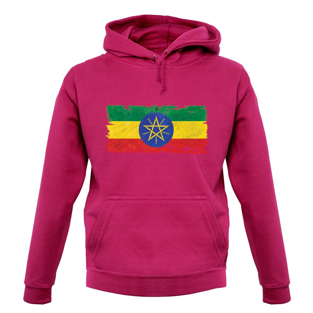 Ethiopia Grunge Style Flag unisex hoodie