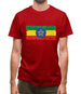 Ethiopia Grunge Style Flag Mens T-Shirt