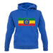 Ethiopia Grunge Style Flag unisex hoodie