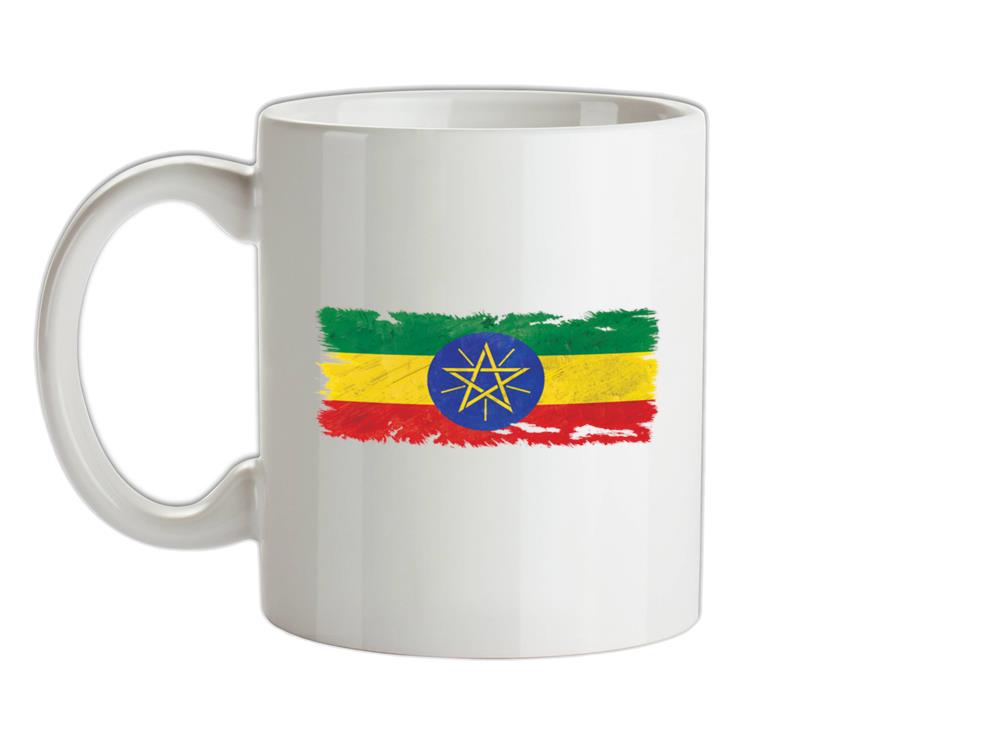 Ethiopia Grunge Style Flag Ceramic Mug