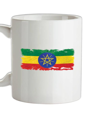 Ethiopia Grunge Style Flag Ceramic Mug