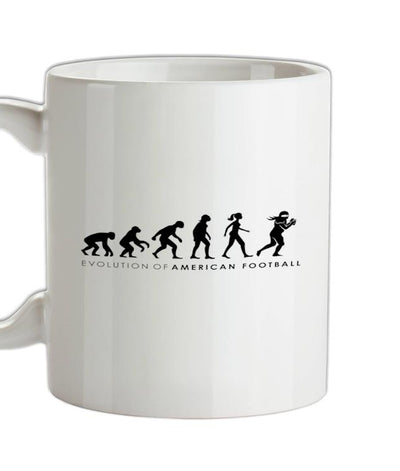 Evolution of Woman American Football Ceramic Mug
