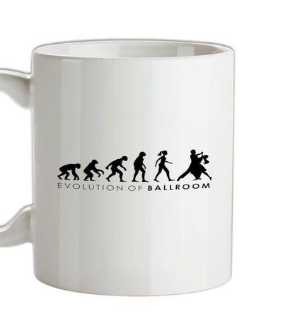 Evolution of Woman Ballroom Dancer Ceramic Mug