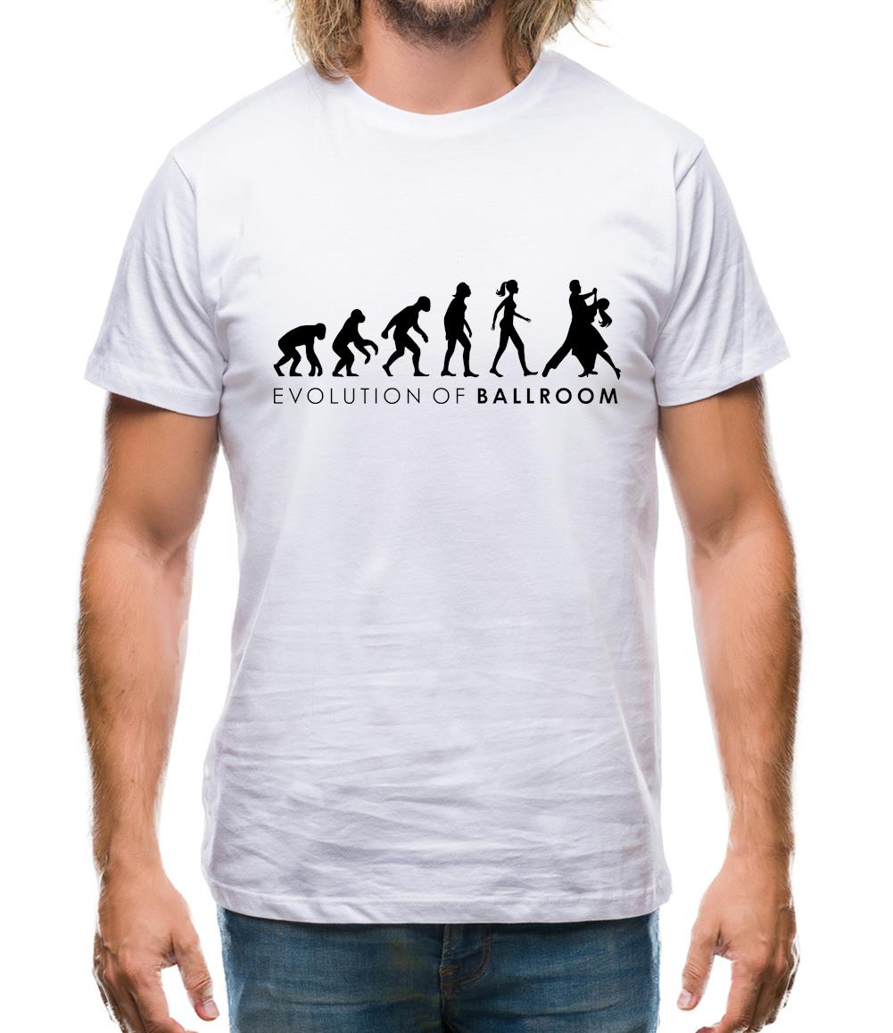 Evolution Of Woman Ballroom Dancer Mens T-Shirt