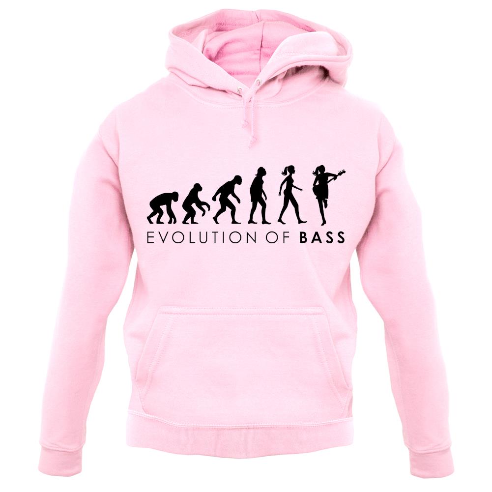 Evolution Of Woman Bass Player unisex hoodie