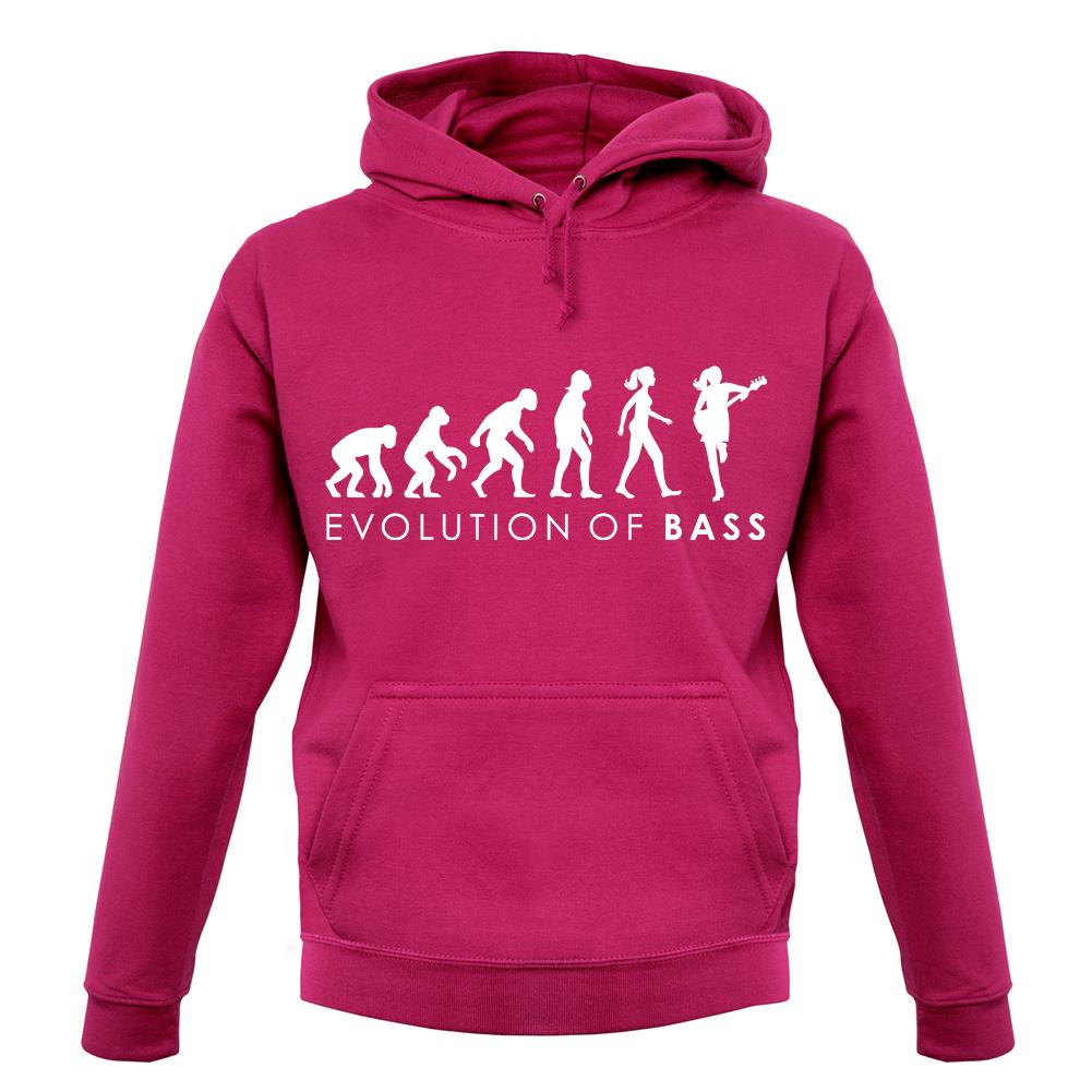 Evolution Of Woman Bass Player unisex hoodie