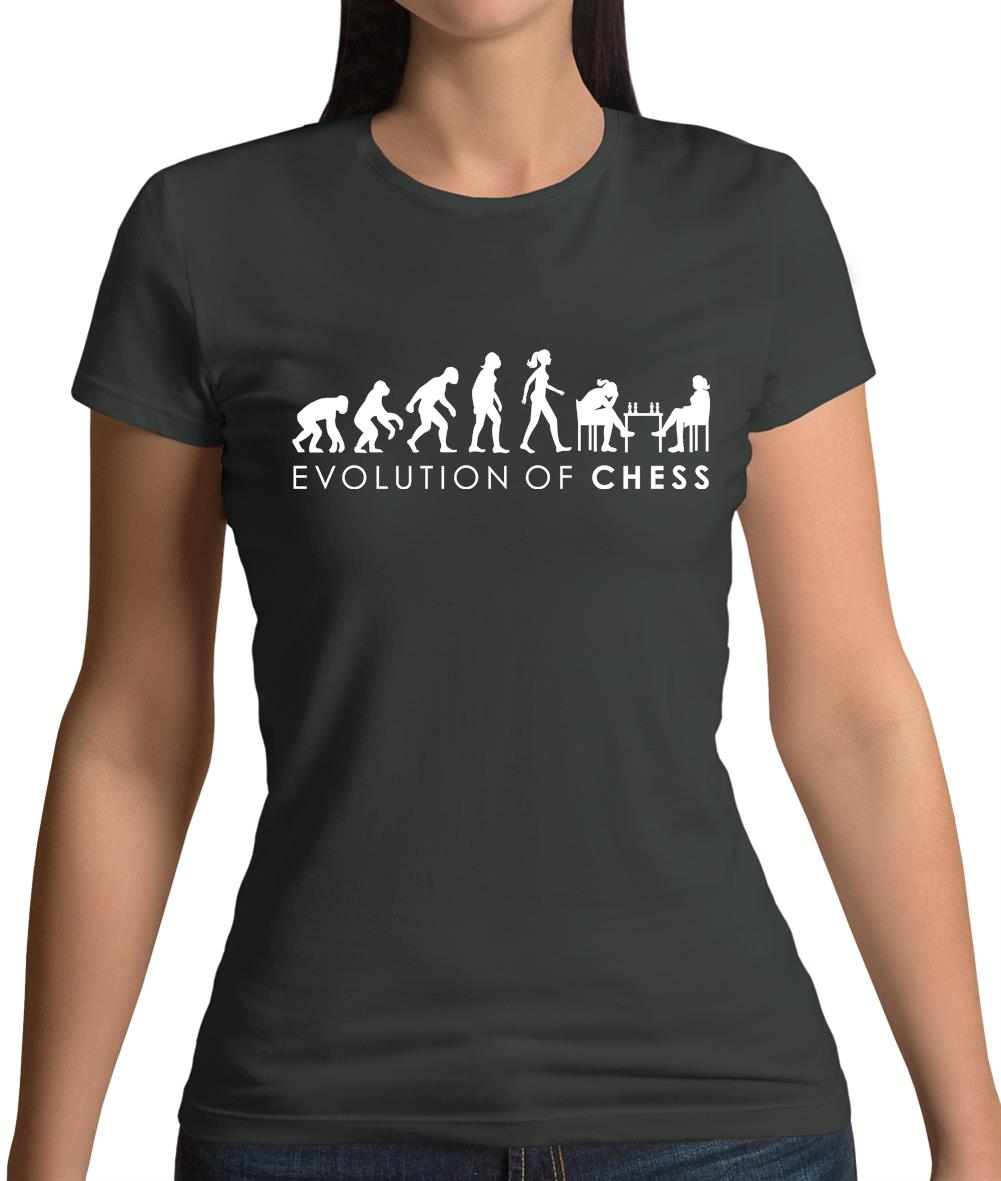 Evolution Of Woman Chess Womens T-Shirt
