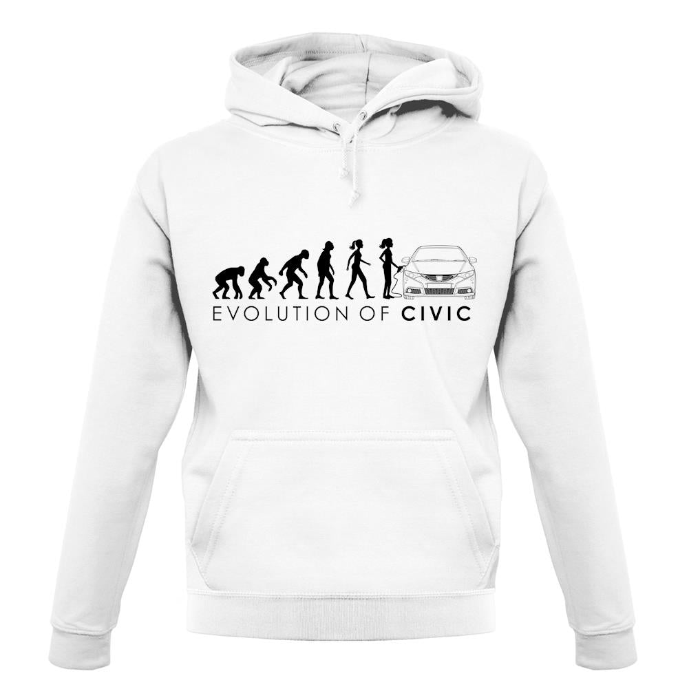 Evolution Of Woman Civic unisex hoodie