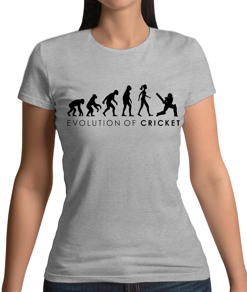 Evolution Of Woman Cricket Womens T-Shirt