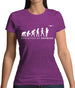 Evolution Of Woman Droning Womens T-Shirt