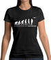 Evolution Of Woman Droning Womens T-Shirt