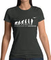 Evolution Of Woman Droning Womens T-Shirt