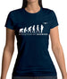 Evolution Of Woman Droning Womens T-Shirt