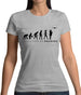 Evolution Of Woman Droning Womens T-Shirt