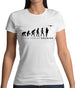 Evolution Of Woman Droning Womens T-Shirt
